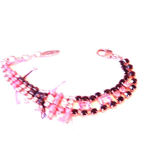 Joomi Lim Women's Onxy and Gemstone Cystal Fringe Link Bracelet NWOT 158 - Picture 5 of 9